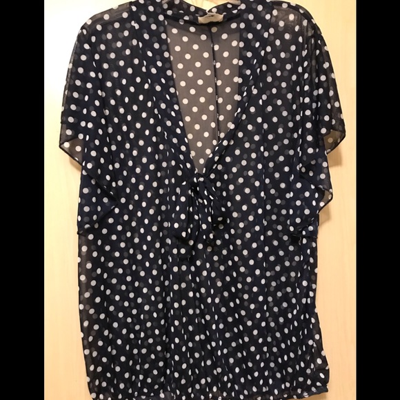 Tops - Sheer polka dot blouse